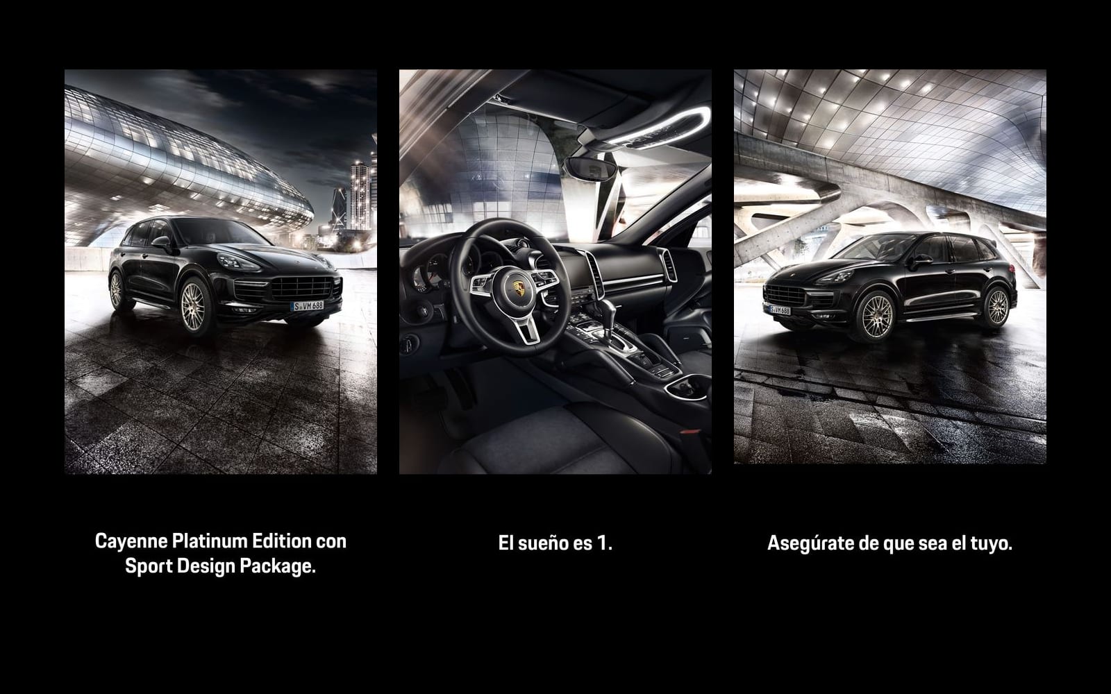 Secuencia de historias de Instagram para la Cayenne Platinum Edition
